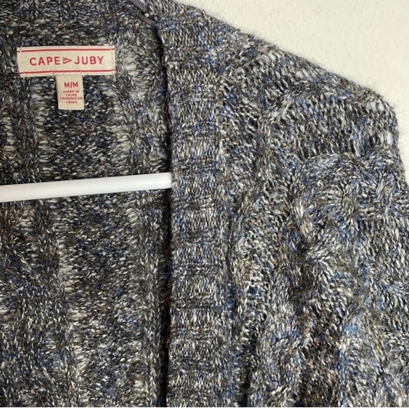 NEW CAPE JUBY Women's Medium Knit Gray/Blue Cardigan Sweater NWT - Picture 3 of 12